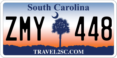 SC license plate ZMY448