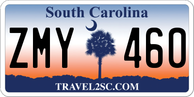SC license plate ZMY460