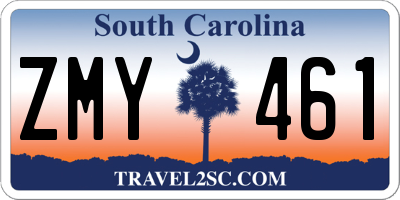 SC license plate ZMY461