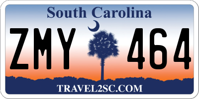 SC license plate ZMY464