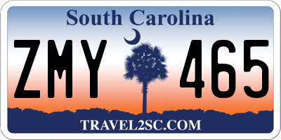 SC license plate ZMY465