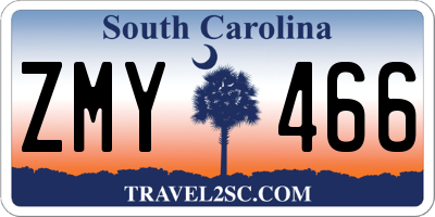 SC license plate ZMY466