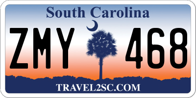SC license plate ZMY468