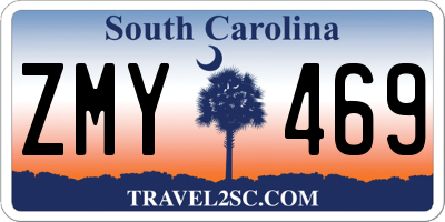 SC license plate ZMY469
