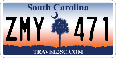 SC license plate ZMY471