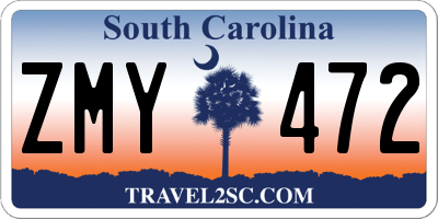 SC license plate ZMY472