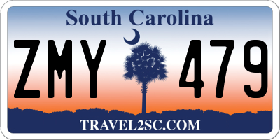 SC license plate ZMY479