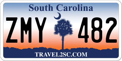 SC license plate ZMY482