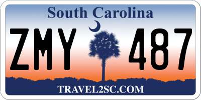 SC license plate ZMY487