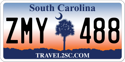 SC license plate ZMY488