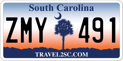 SC license plate ZMY491
