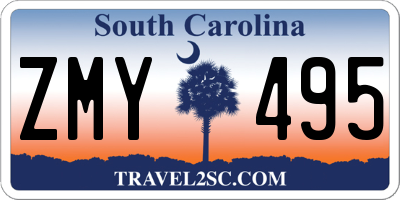 SC license plate ZMY495