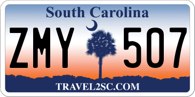 SC license plate ZMY507