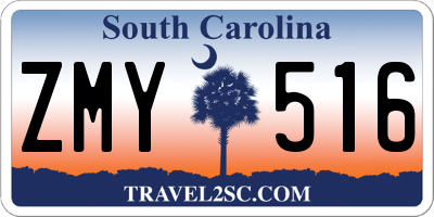 SC license plate ZMY516