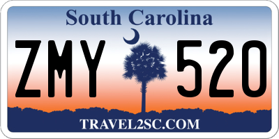 SC license plate ZMY520