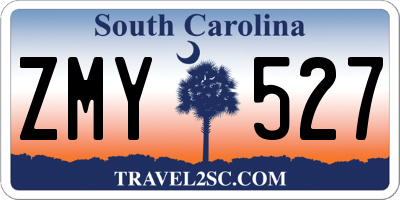 SC license plate ZMY527