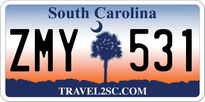 SC license plate ZMY531