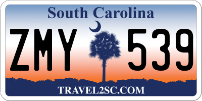 SC license plate ZMY539