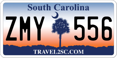 SC license plate ZMY556