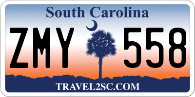 SC license plate ZMY558
