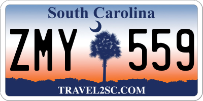 SC license plate ZMY559
