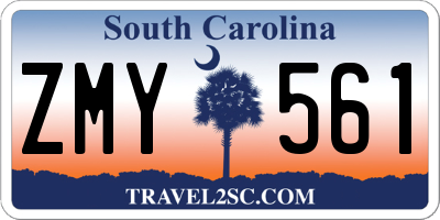 SC license plate ZMY561