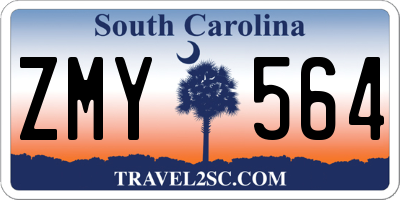 SC license plate ZMY564
