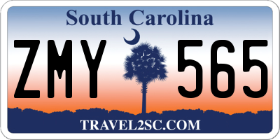 SC license plate ZMY565