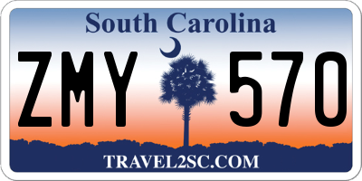 SC license plate ZMY570