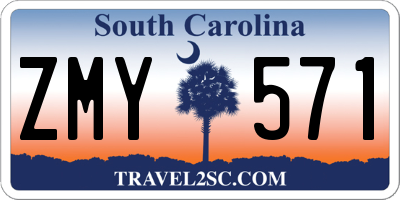 SC license plate ZMY571