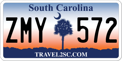 SC license plate ZMY572