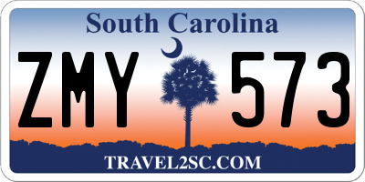 SC license plate ZMY573