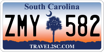 SC license plate ZMY582