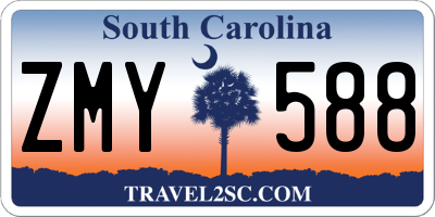 SC license plate ZMY588