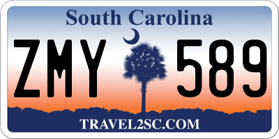 SC license plate ZMY589