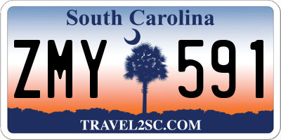 SC license plate ZMY591