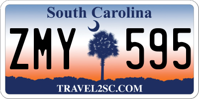 SC license plate ZMY595