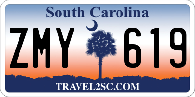 SC license plate ZMY619