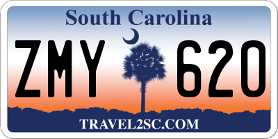 SC license plate ZMY620