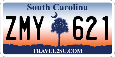 SC license plate ZMY621