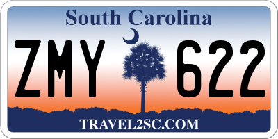 SC license plate ZMY622