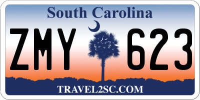 SC license plate ZMY623