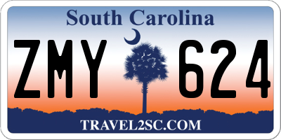 SC license plate ZMY624