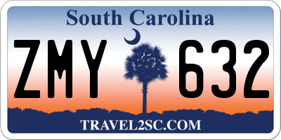 SC license plate ZMY632
