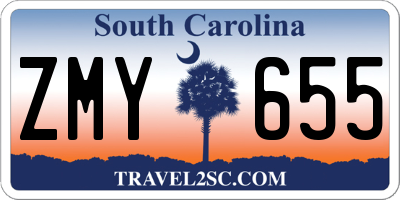 SC license plate ZMY655