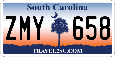 SC license plate ZMY658