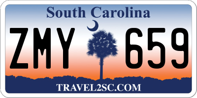 SC license plate ZMY659