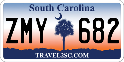 SC license plate ZMY682