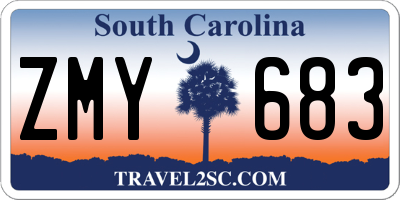 SC license plate ZMY683