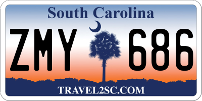 SC license plate ZMY686